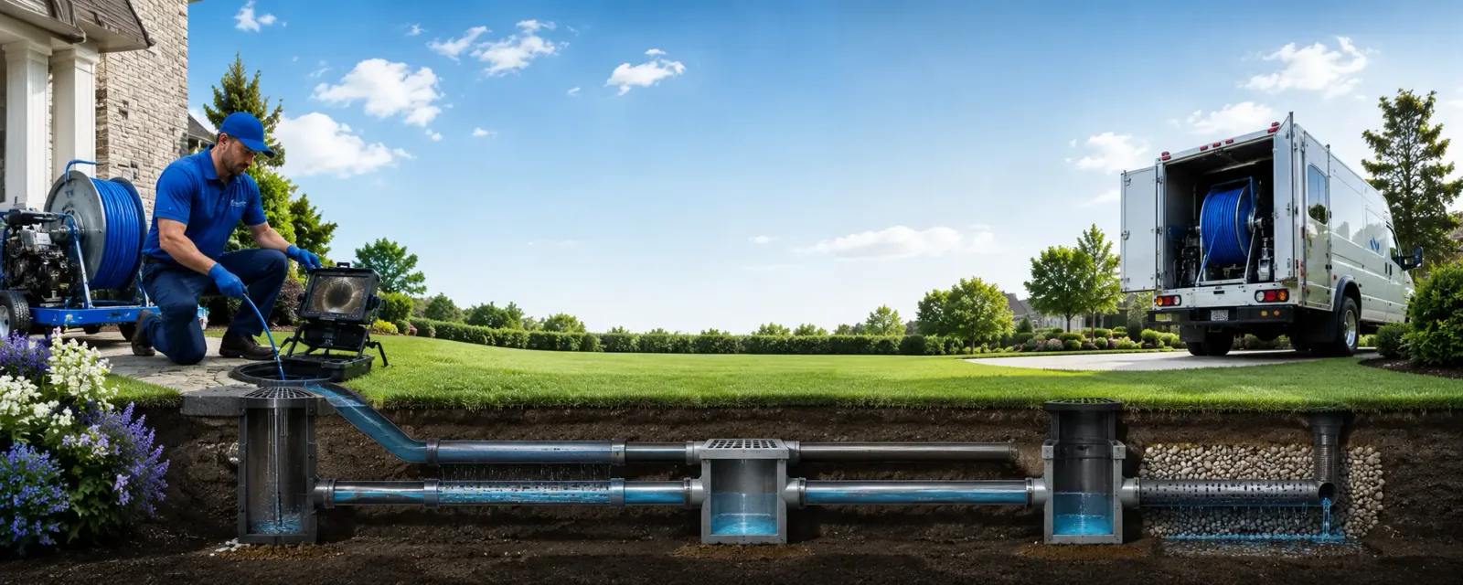 Outdoor drain cleaning information for Guilford, IN